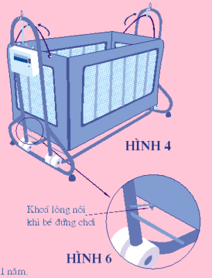 Nôi cũi giường trẻ em 2 trong 1 hai tầng Autoru 4 sao AUAC4S 16 Nôi cũi giường trẻ em 2 trong 1 hai tầng Autoru