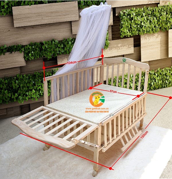 Cũi đa năng cho bé 3 trong 1 Goldcat 20 cui da nang cho be 3 trong 1 goldcat 837 4 shopcon