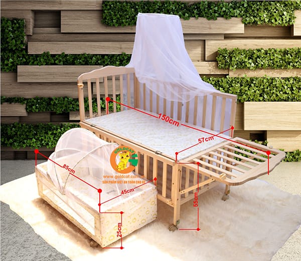 Cũi đa năng cho bé 3 trong 1 Goldcat 16 cui da nang cho be 3 trong 1 goldcat 837 shopcon