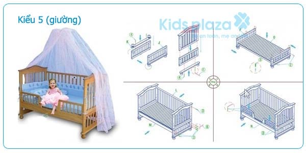 Nôi giường cũi Nobita 9 kiểu lắp ráp 40 Giuong Cui Nobita Kieu 5