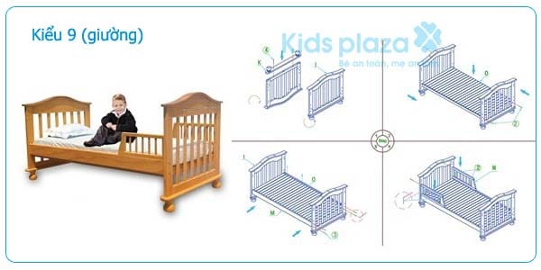 Nôi giường cũi Nobita 9 kiểu lắp ráp 44 Giuong Cui Nobita Kieu 9