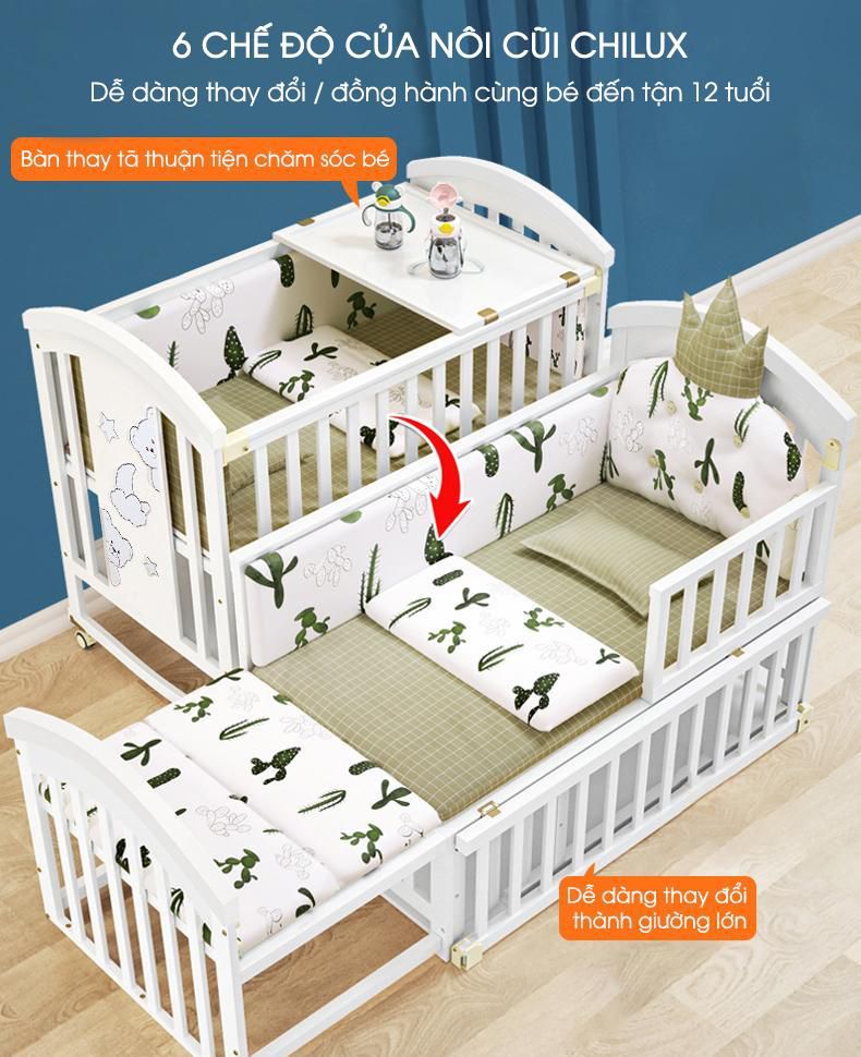 Cũi nôi giường đa năng Chilux - NCT01 20 Cui Noi Giuong Da Nang Chilux Nct01 (7)